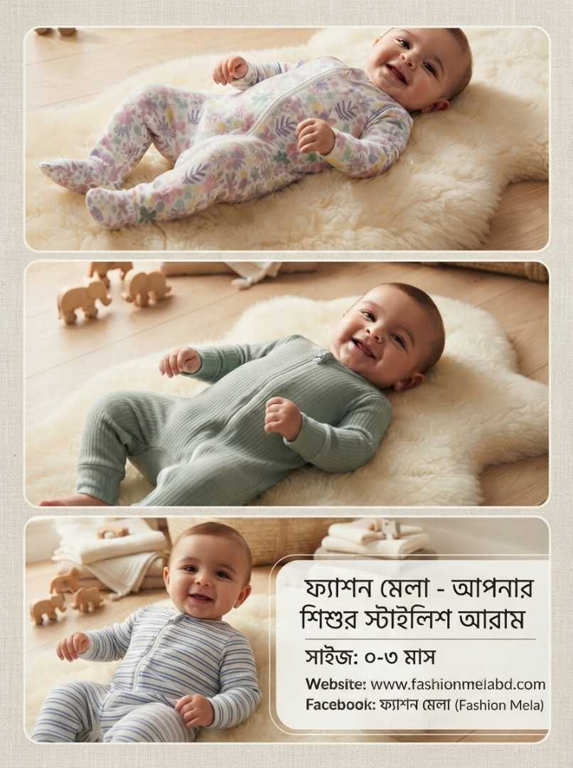 Baby,Romper,3,pcs,Combo,(বেবি,রম্পার,৩,পিস,কম্বো)